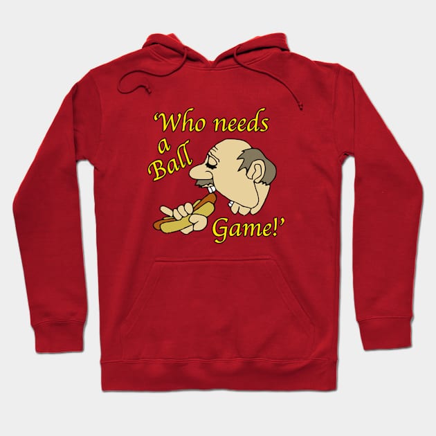 Old Man Eating a Hot Dog Hoodie by Durvin